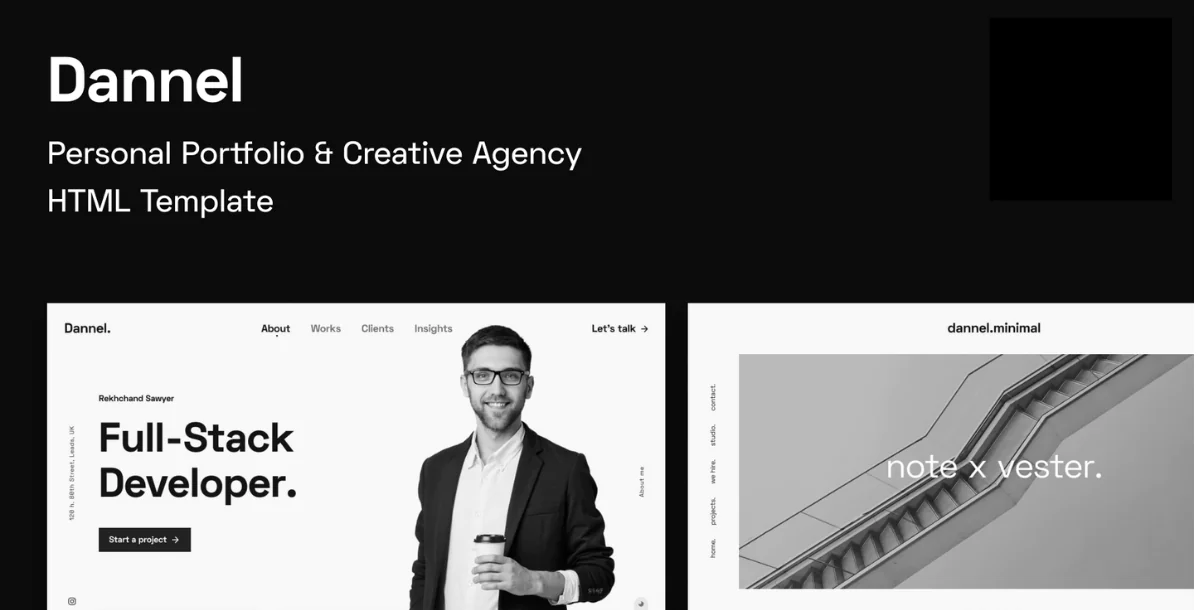 Dannel. Creative Portfolio & Agency Template